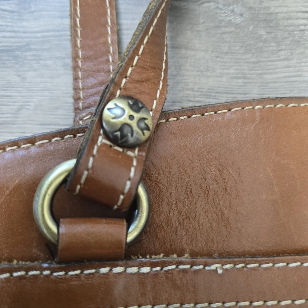 Patricia Nash Leather Shoulder Bag Brown Western  Boho - Picture 10 of 15